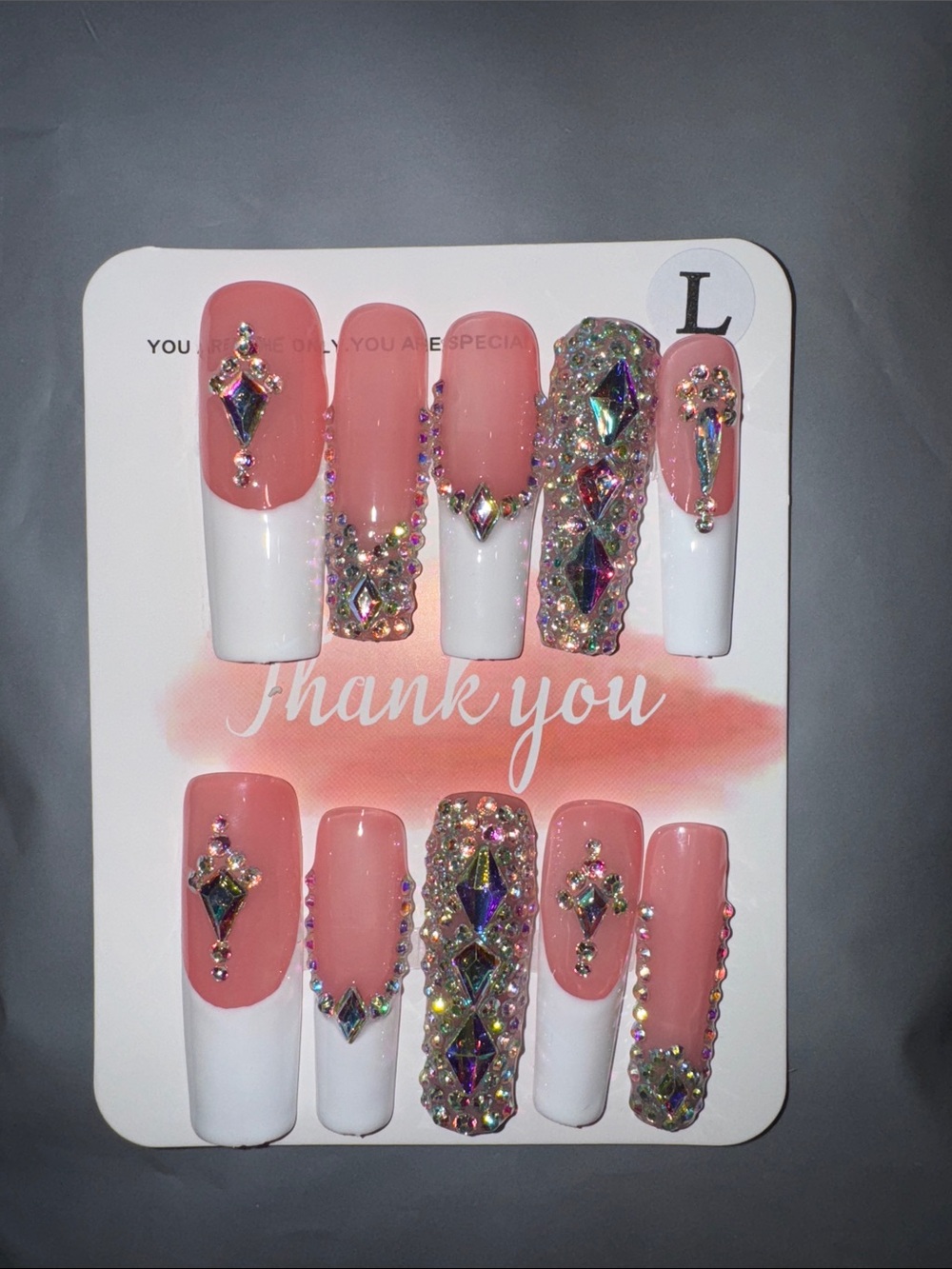 Size Large Handmade Press On Nails - Extra Long
